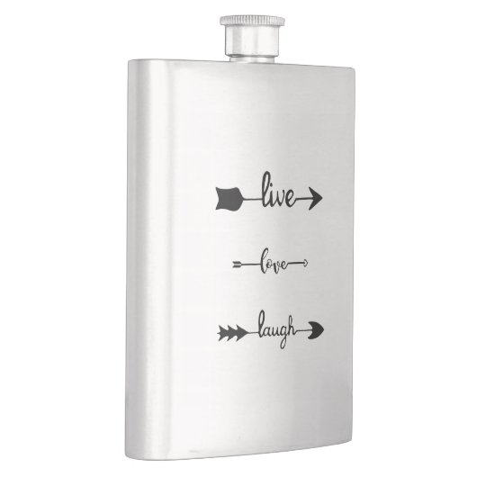 Live Liebe Laugh Arrows Flachmann (Rechts)