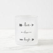 Live Liebe Laugh Arrows Mattglastasse (Mittel)