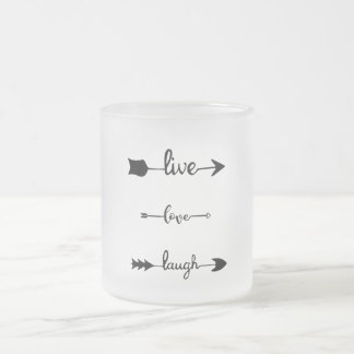 Live Liebe Laugh Arrows Mattglastasse