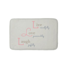 Live Liebe Laugh Badematte