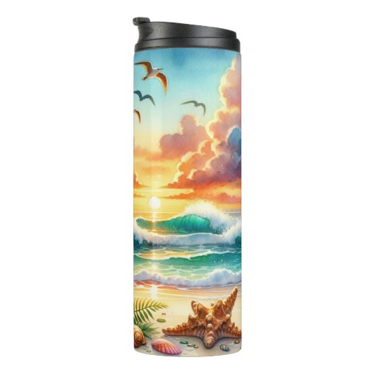 Live Liebe Laugh Beach Thermal Tumbler Thermosbecher (Nach rechts gedreht)