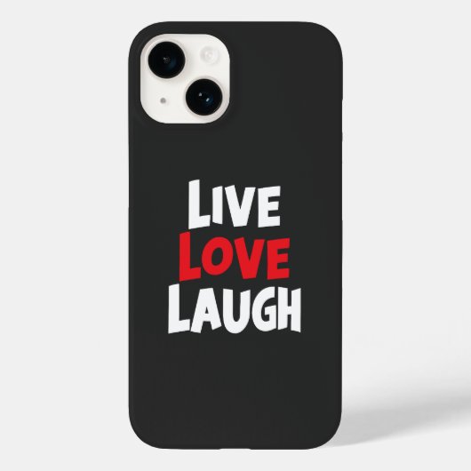 Live Liebe Laugh Case-Mate iPhone Hülle (Rückseite)