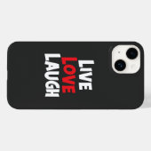 Live Liebe Laugh Case-Mate iPhone Hülle (Rückseite (Horizontal))