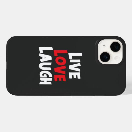 Live Liebe Laugh Case-Mate iPhone Hülle (Rückseite (Horizontal))