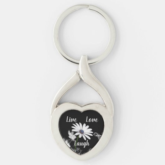 Live Liebe Laugh Daisy Schlüsselanhänger (Vorderseite)