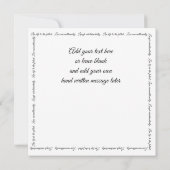 Live-Liebe Laugh Elegante White Script Black Card (Rückseite)