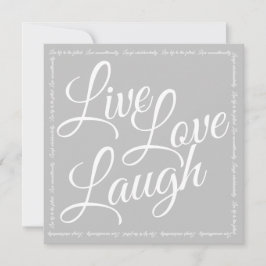 Live-Liebe Laugh Elegantes Weißes Script Grauen Gr