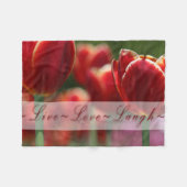"Live Liebe Laugh" Fleece Blanket (Vorderseite (Horizontal))