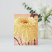 Live Liebe Laugh Gerbera Blume Light Grunge Postkarte (Stehend Vorderseite)
