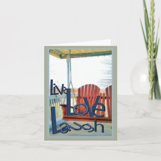 Live Liebe Laugh Greetings Karte (Vorderseite)