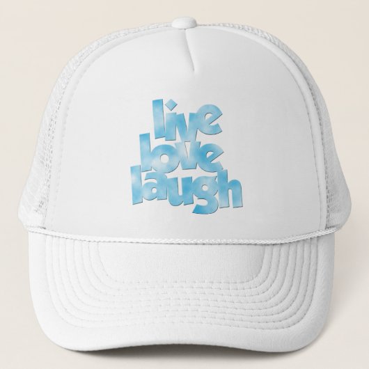 Live Liebe Laugh Hat Truckerkappe (Vorderseite)
