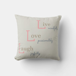 Live Liebe Laugh Kissen