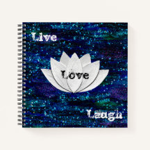 Live-Liebe Laugh Lotus Blume Galaxy Notebook