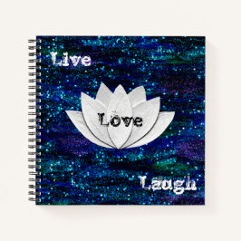 Live-Liebe Laugh Lotus Blume Galaxy Notebook Notizblock
