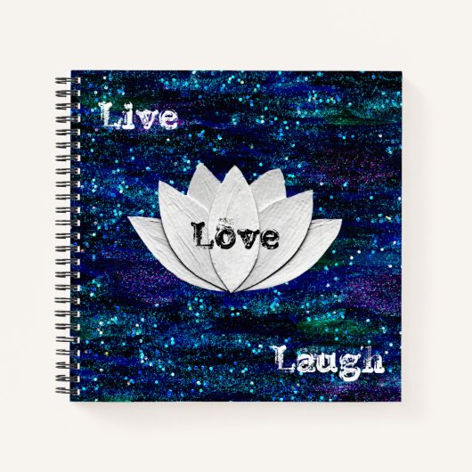Live-Liebe Laugh Lotus Blume Galaxy Notebook Notizblock (Vorderseite)