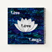 Live-Liebe Laugh Lotus Blume Galaxy Notebook Notizblock (Rückseite)
