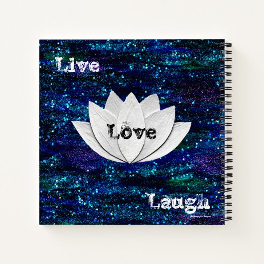 Live-Liebe Laugh Lotus Blume Galaxy Notebook Notizblock (Rückseite)