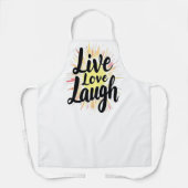 Live-Liebe Laugh Motivierend Burst Schürze (Vorderseite)