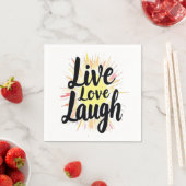 Live-Liebe Laugh Motivierend Burst Serviette (Beispiel)