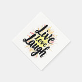 Live-Liebe Laugh Motivierend Burst Serviette (Ecke)