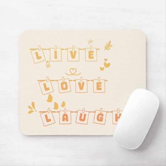 Live-Liebe Laugh Niedlich Notedry Mousepad (Mit Mouse)