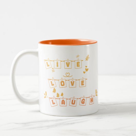 Live-Liebe Laugh Niedlich Notedry Tasse (Links)