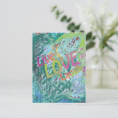 Live Liebe Laugh Postkarte (Stehend Vorderseite)