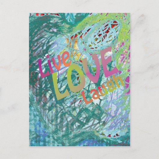 Live Liebe Laugh Postkarte (Vorderseite)