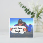 Live Liebe Laugh Postkarte (Stehend Vorderseite)