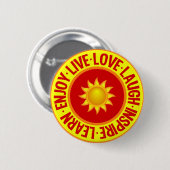 Live Liebe Laugh ... Schaltfläche Button (Vorne & Hinten)