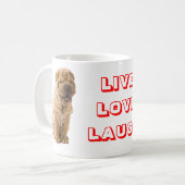 Live, Liebe, Laugh Sharp Pei Welpe Dog Kaffee Tass Kaffeetasse (Vorderseite Links)