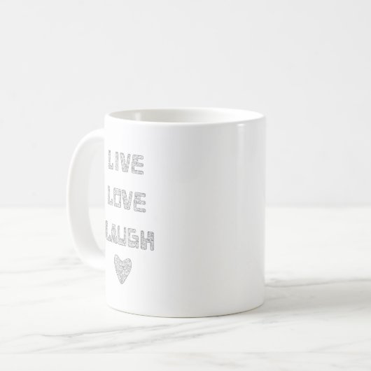 Live Liebe Laugh Tasse (Vorderseite Links)