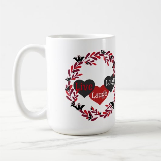 Live Liebe Laugh Tasse (Links)