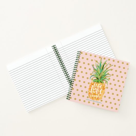 Live Liebe Laugh | Trendy Topical Island Ananas Notizblock (Innenseite)