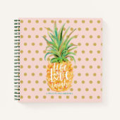 Live Liebe Laugh | Trendy Topical Island Ananas Notizblock (Vorderseite)