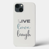 Live-Liebe Laugh Typografy Case-Mate iPhone Case (Rückseite)