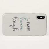 Live-Liebe Laugh Typografy Case-Mate iPhone Hülle (Rückseite (Horizontal))