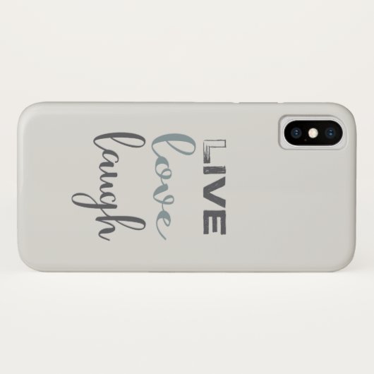 Live-Liebe Laugh Typografy Case-Mate iPhone Hülle (Rückseite (Horizontal))