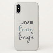 Live-Liebe Laugh Typografy Case-Mate iPhone Hülle (Rückseite)