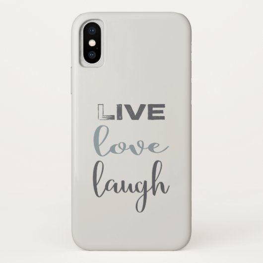 Live-Liebe Laugh Typografy Case-Mate iPhone Hülle (Rückseite)