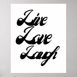 Live-Liebe Laugh Typografy  Inspirierend Poster