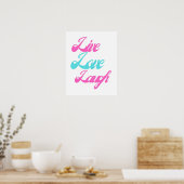 Live-Liebe Laugh Typografy| Inspirierend Poster (Küche)