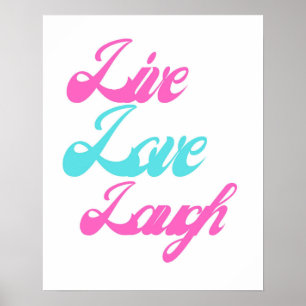 Live-Liebe Laugh Typografy Inspirierend Poster
