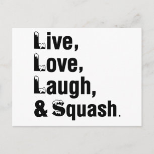 Live-Liebe Laugh und Squash Postkarte
