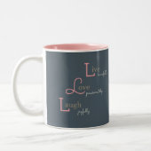 Live Liebe Laugh Zweifarbige Tasse (Links)