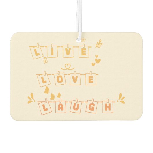 Live-Liebe Lauschen Niedlich Notedry Air Freshener Autolufterfrischer (Rückseite)