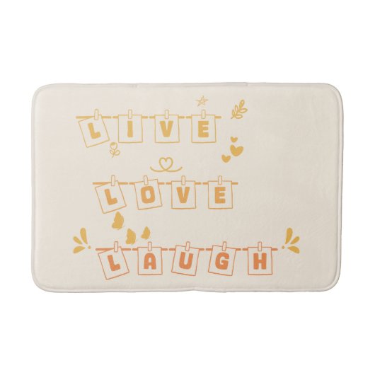 Live-Liebe Lauschen Niedlicher Notedry Bath Mat Badematte (Vorderseite)