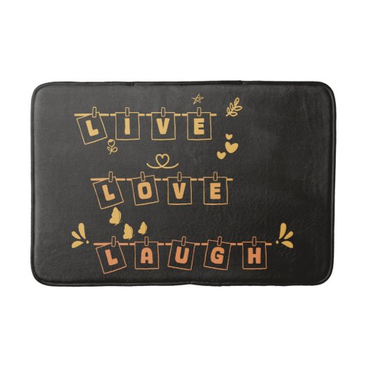 Live-Liebe Lauschen Niedlicher Notedry Bath Mat Badematte (Vorderseite)