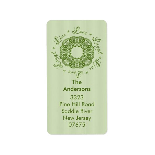 Live-Liebe Lauschen Weihnachts-Rücksendeadresse Adressaufkleber (Vorne)