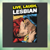 Live Liebe Lesbian Fensteraufkleber (Blatt 3)
